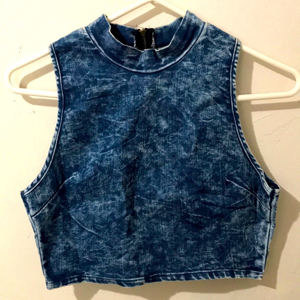 Denim crop top